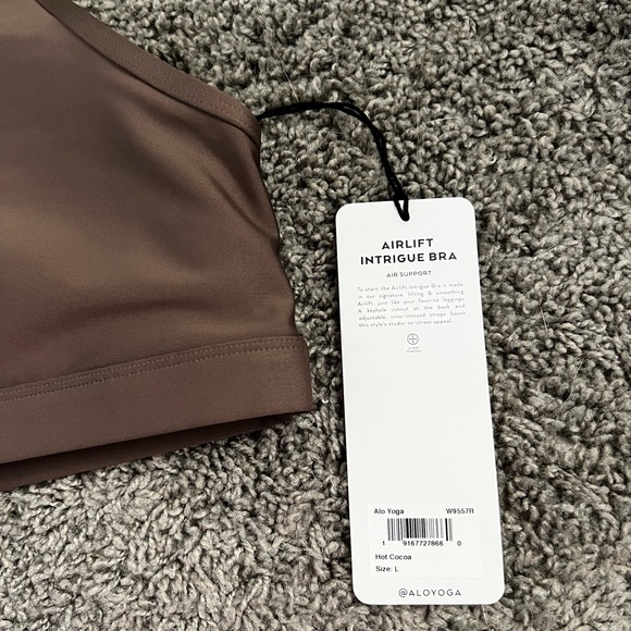NWT Alo Yoga Airlift Intrigue Bra in Hot Cocoa - Picture 6 of 9
